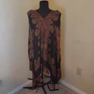 Reversible Brown Shawl